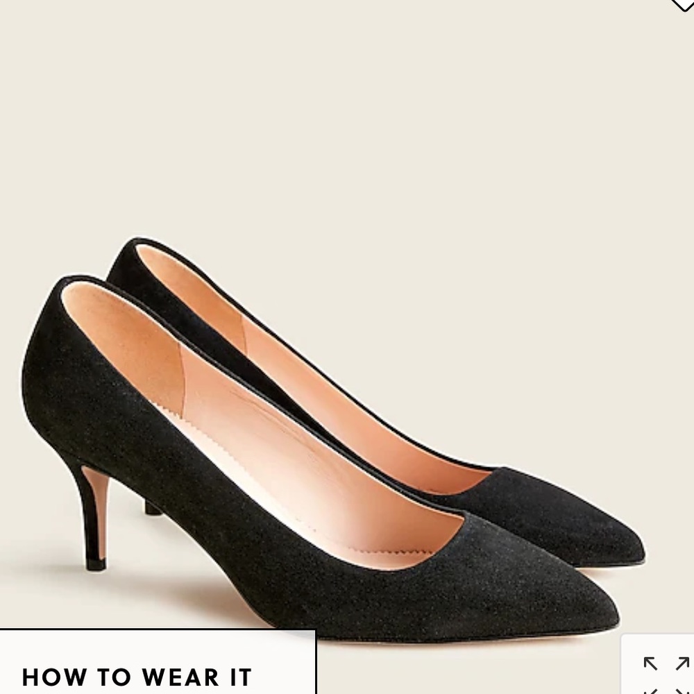 J. Crew Black Suede Heels